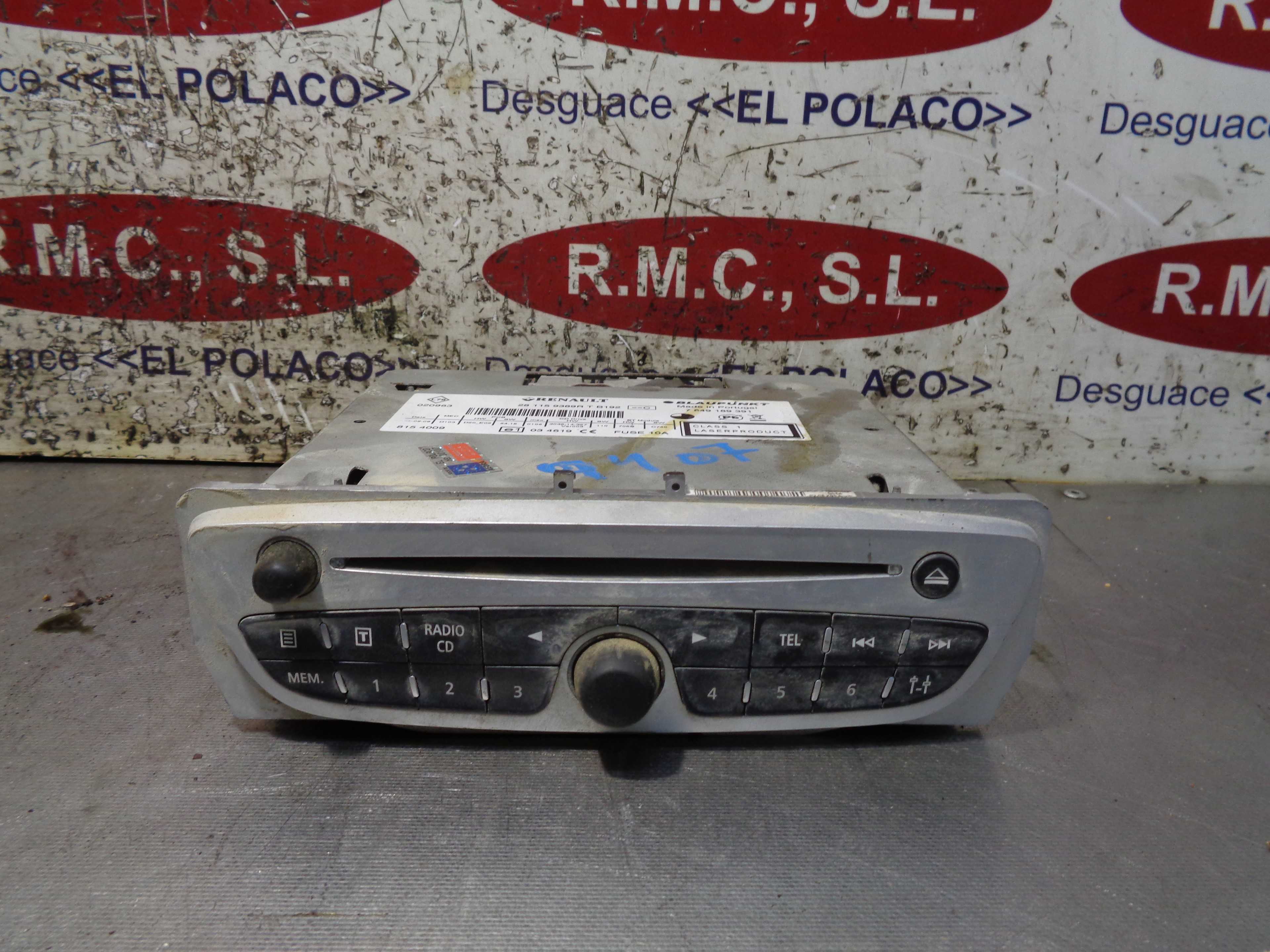 Recambio de sistema audio / radio cd para renault megane iii berlina 5 p referencia OEM IAM 281159389  