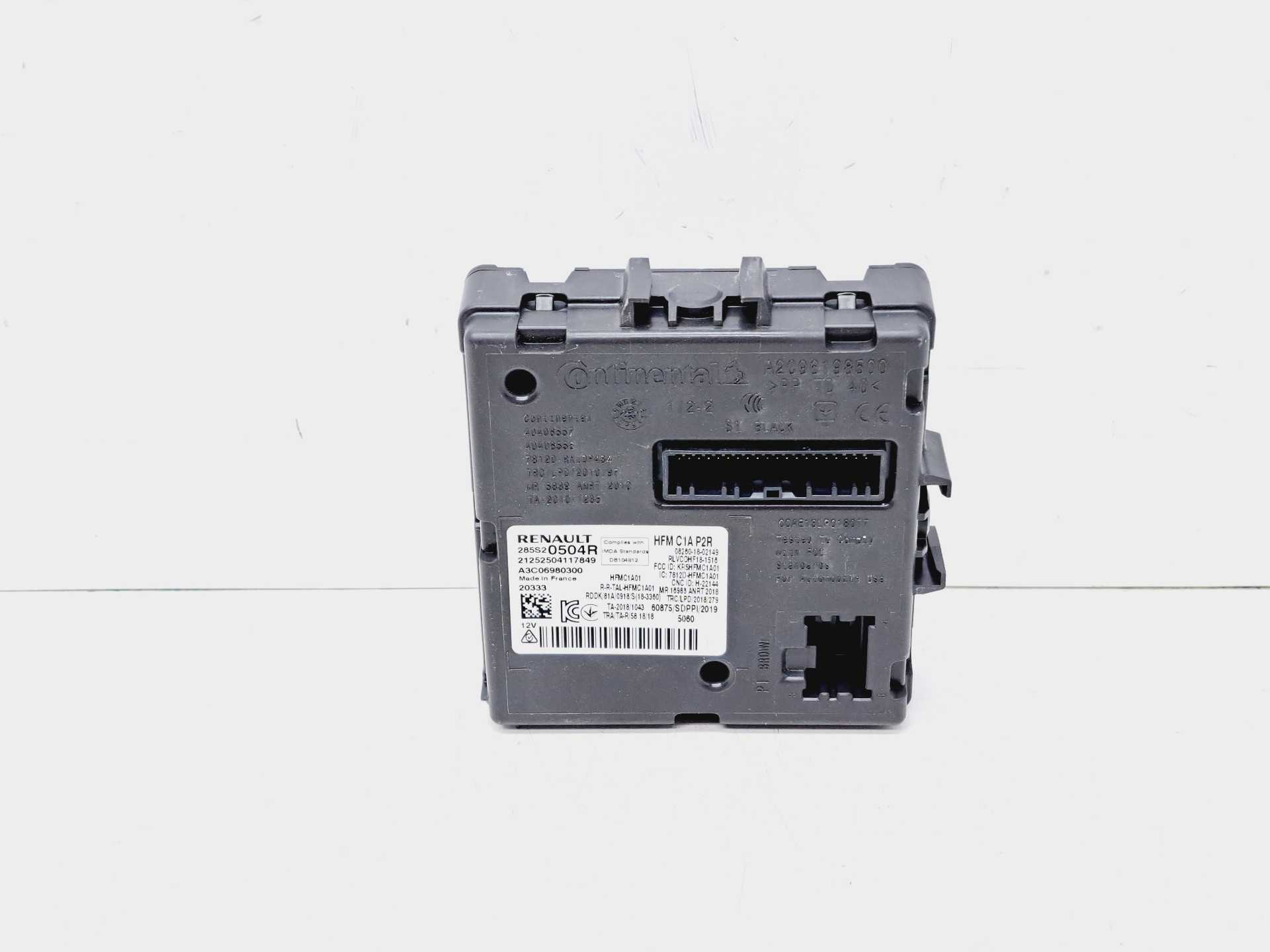 Recambio de modulo electronico para renault captur ii intens referencia OEM IAM 285S20504R A3C06980300 CONTINENTAL