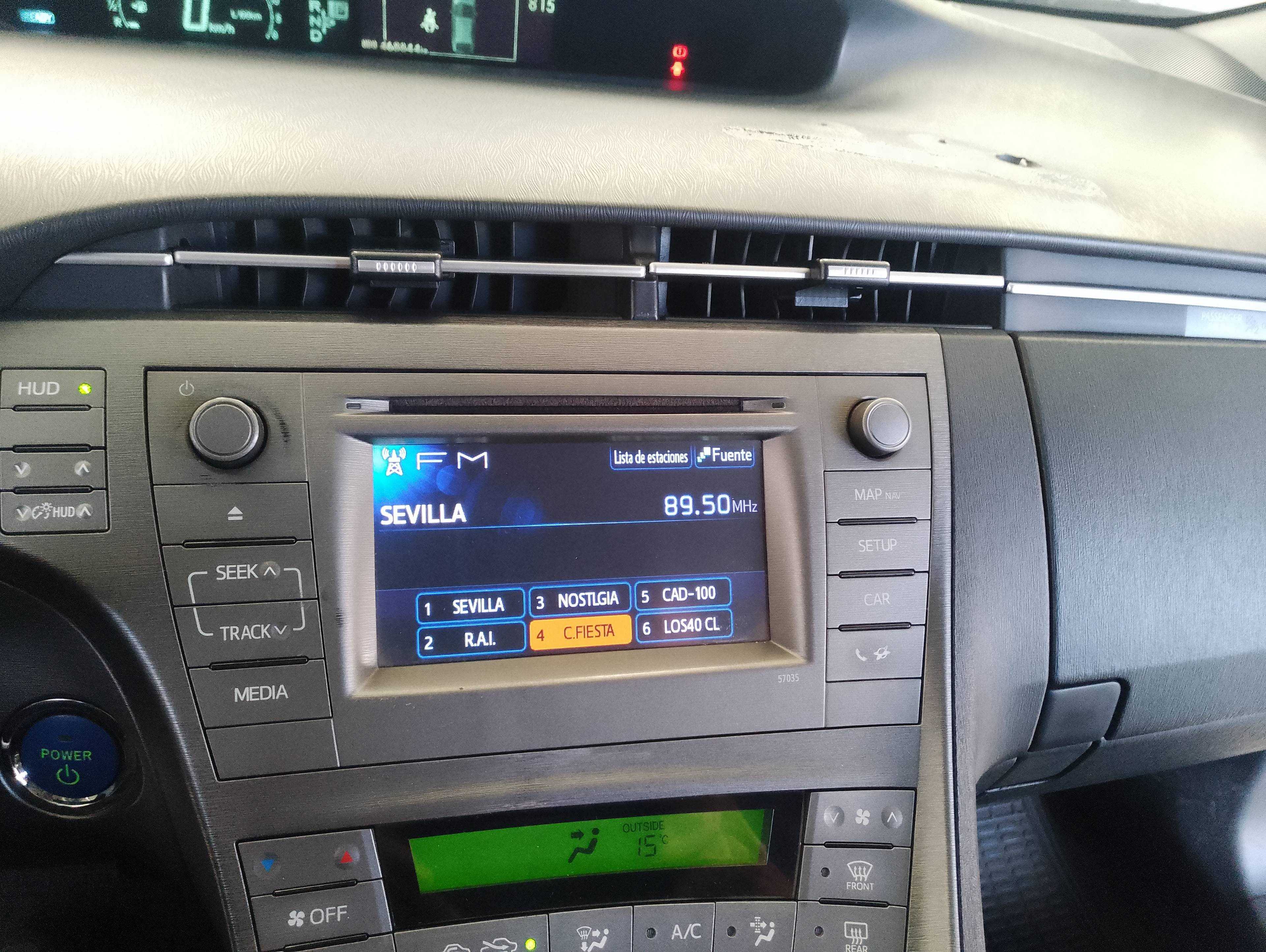 Recambio de pantalla multifuncion para toyota prius (nhw30) plug-in hybrid advance referencia OEM IAM   