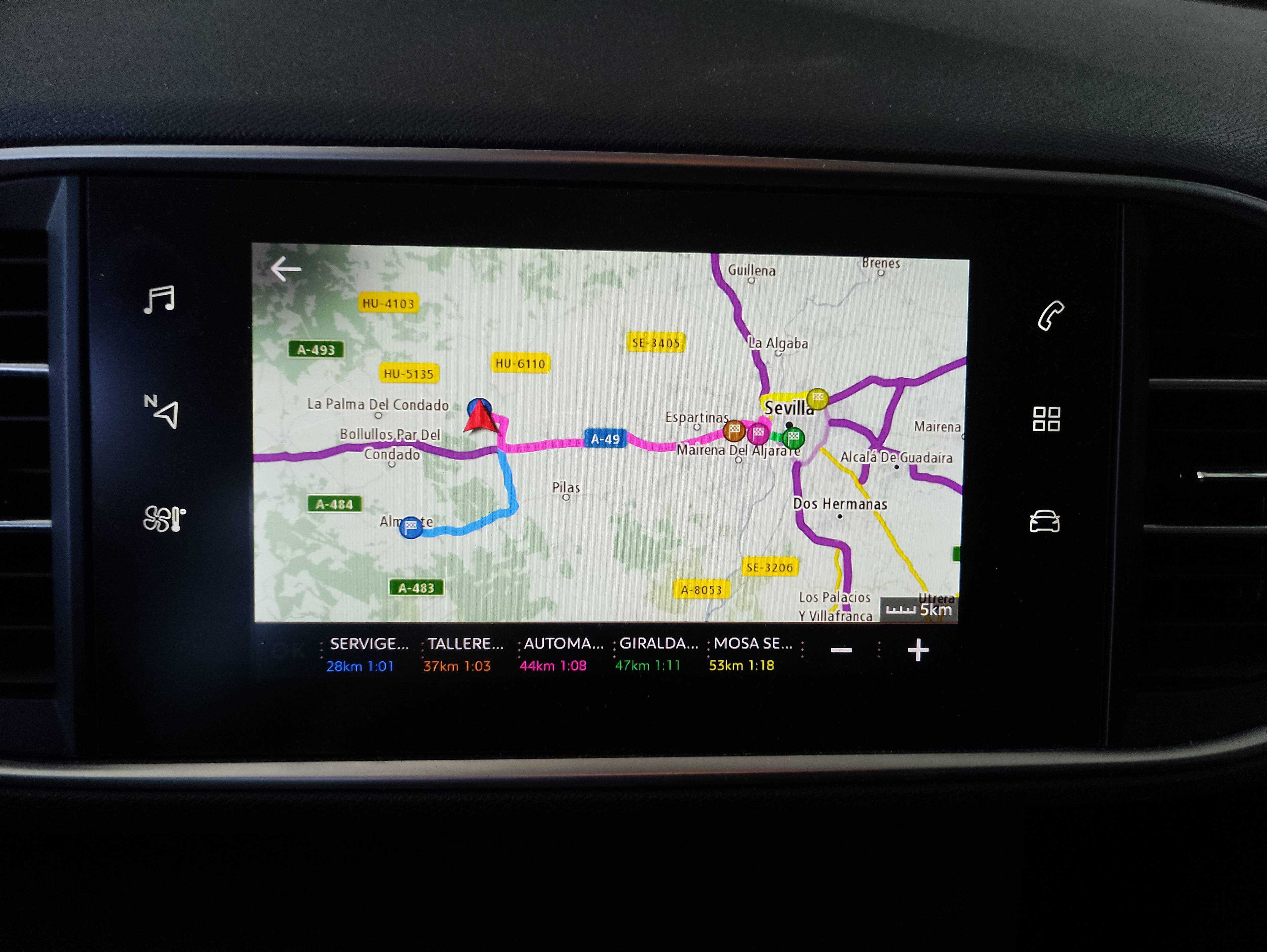 Recambio de pantalla multifuncion para peugeot 308 style referencia OEM IAM   