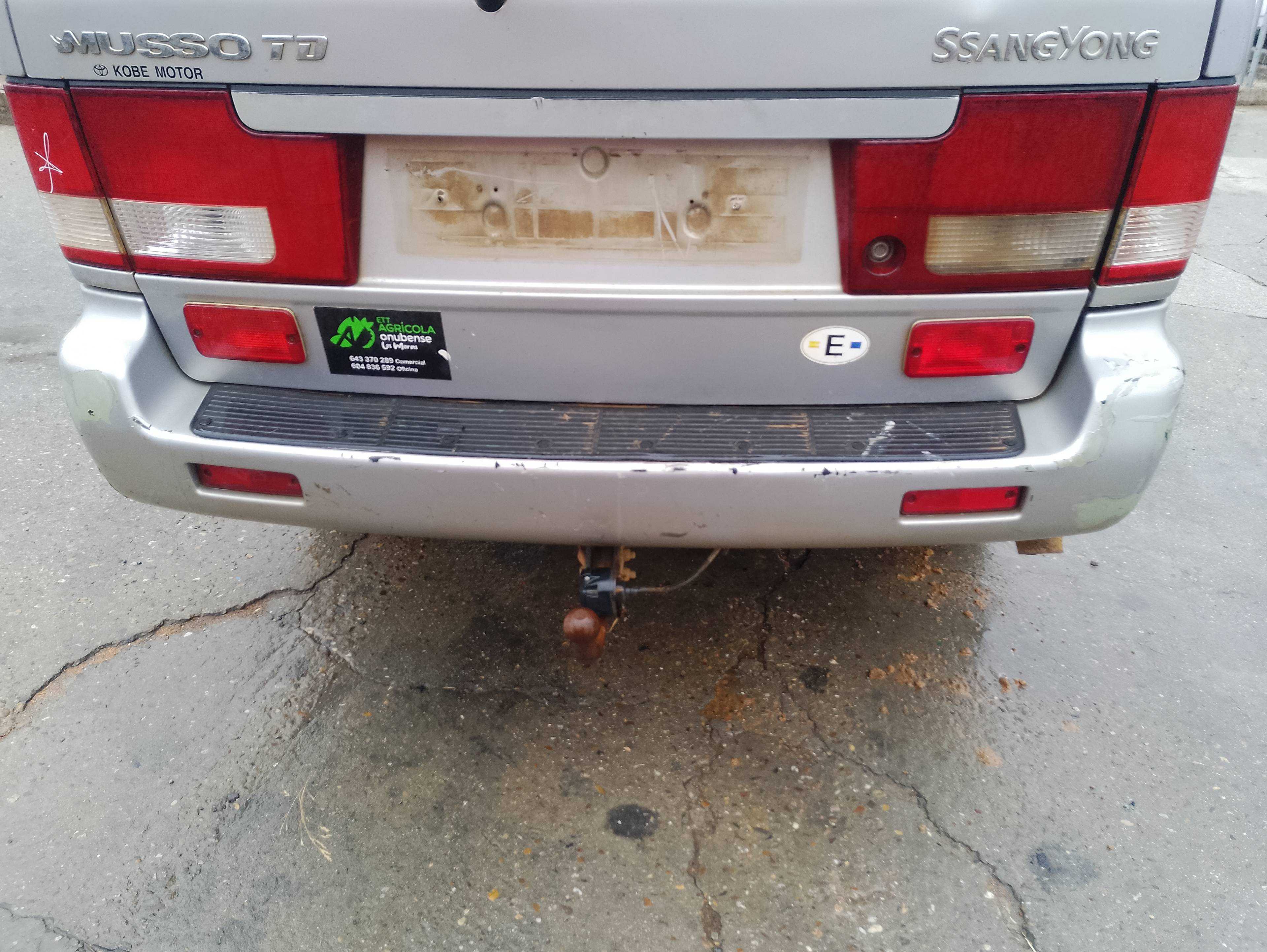 Recambio de paragolpes trasero para ssangyong musso 2.9 tdi lux referencia OEM IAM   