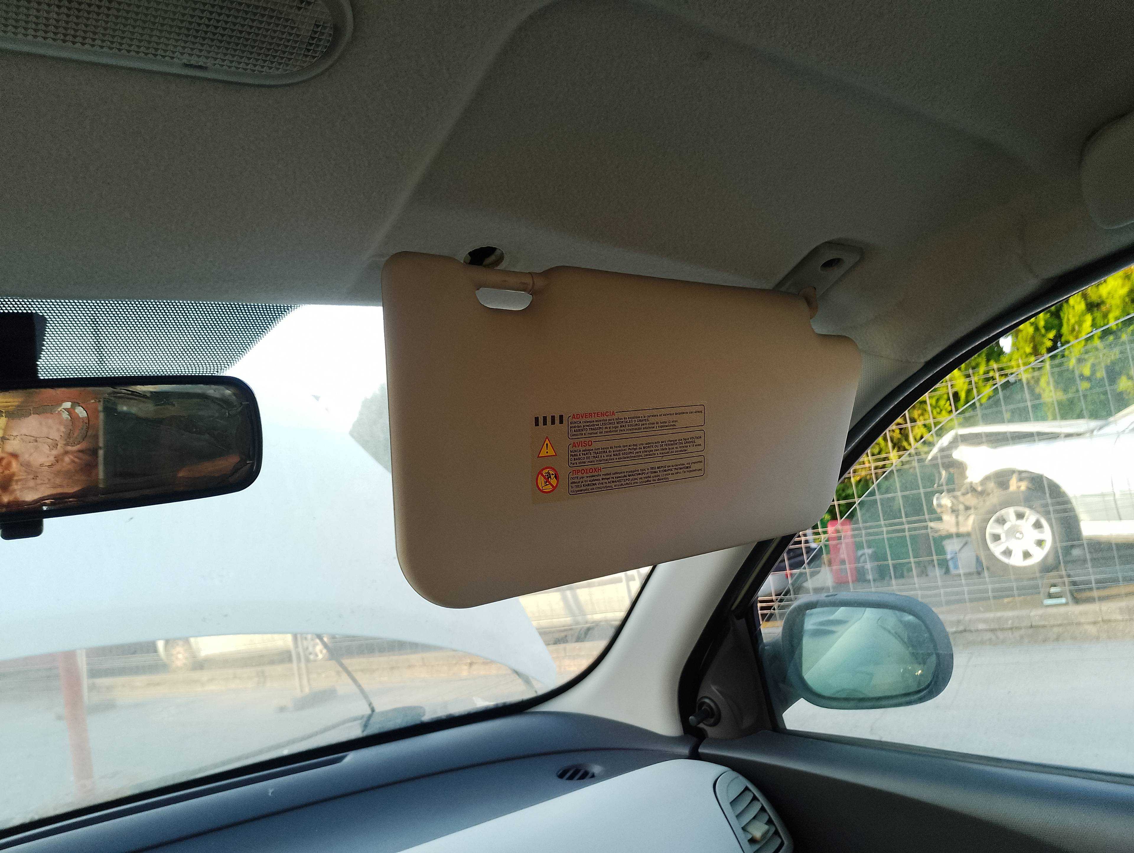 Recambio de parasol derecho para nissan micra (k12e) 25 aniversario referencia OEM IAM   