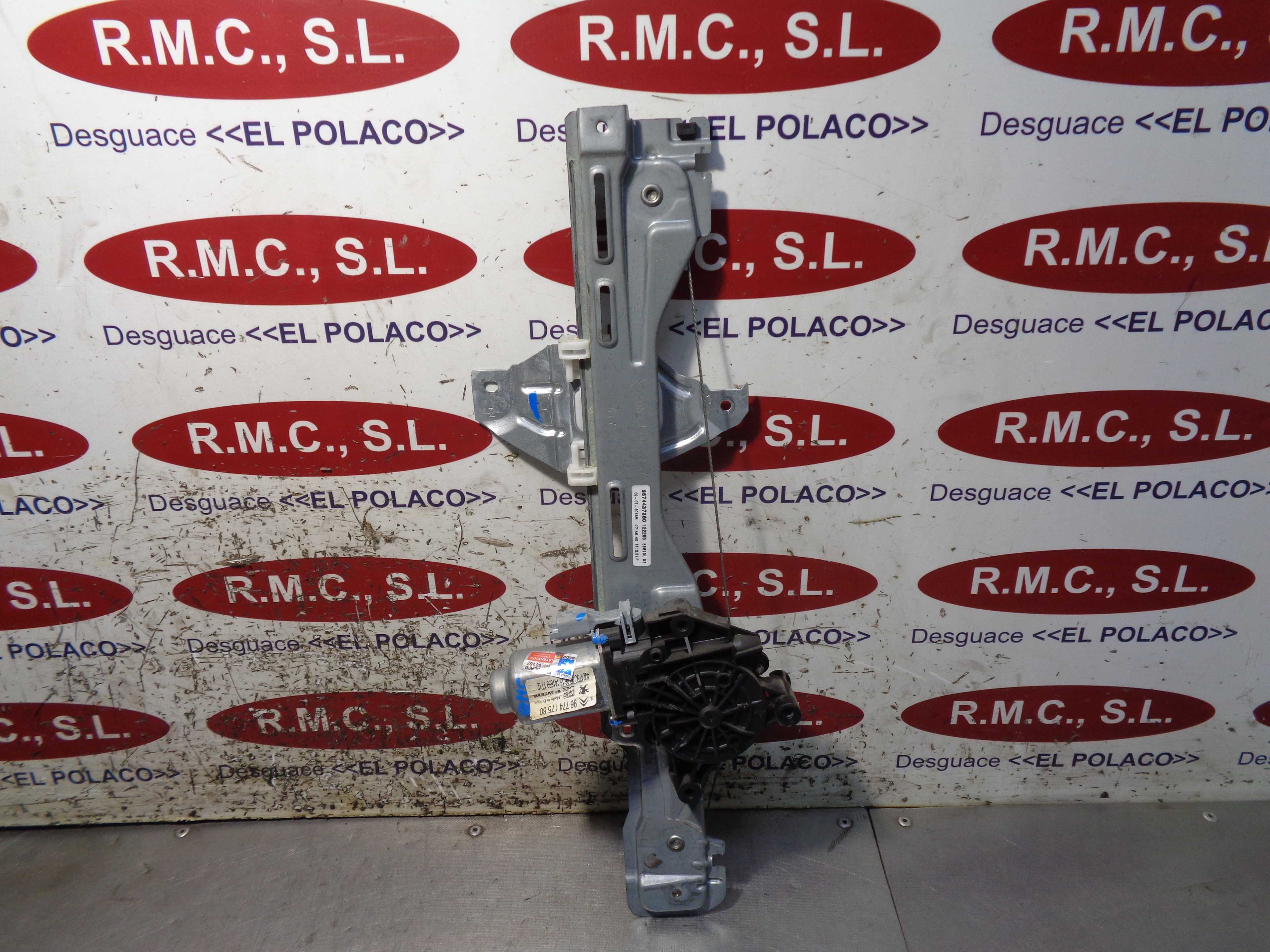 Recambio de elevalunas trasero izquierdo para citroën c-elysée 1.6 blue-hdi fap referencia OEM IAM 9674437380  