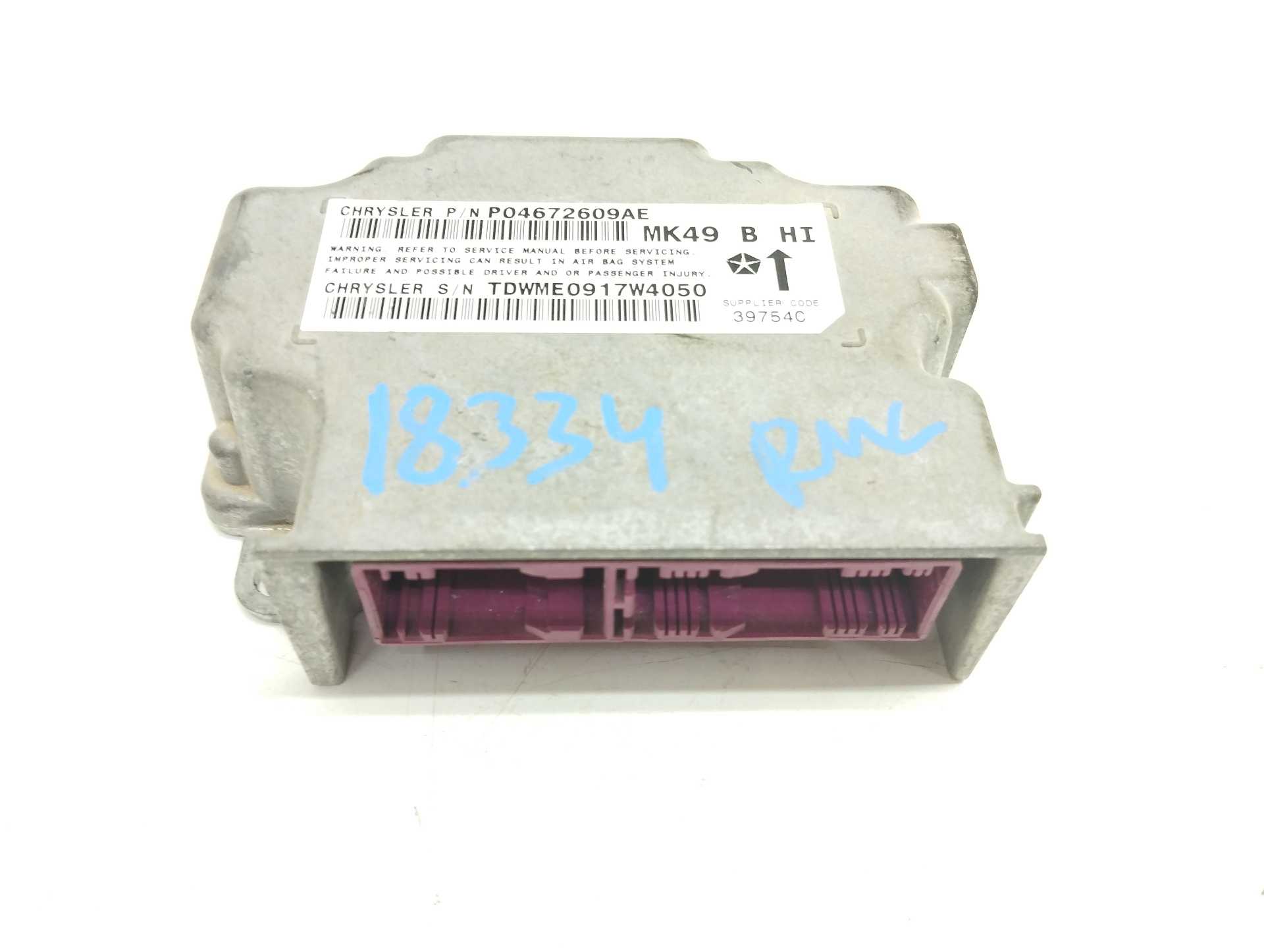 Recambio de centralita airbag para jeep compass limited referencia OEM IAM P04672609AE  