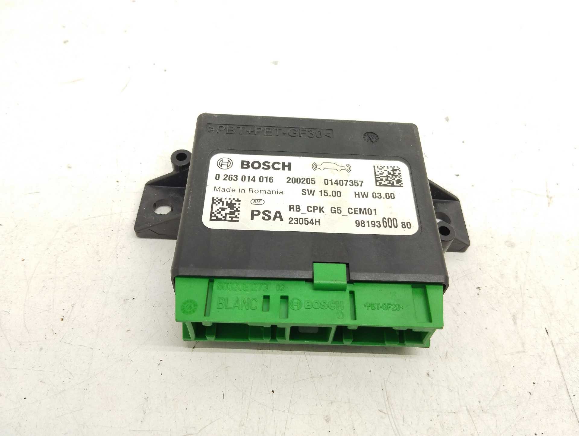 Recambio de modulo electronico para citroën c5 aircross c-series referencia OEM IAM 9819360080 0263014016 BOSCH