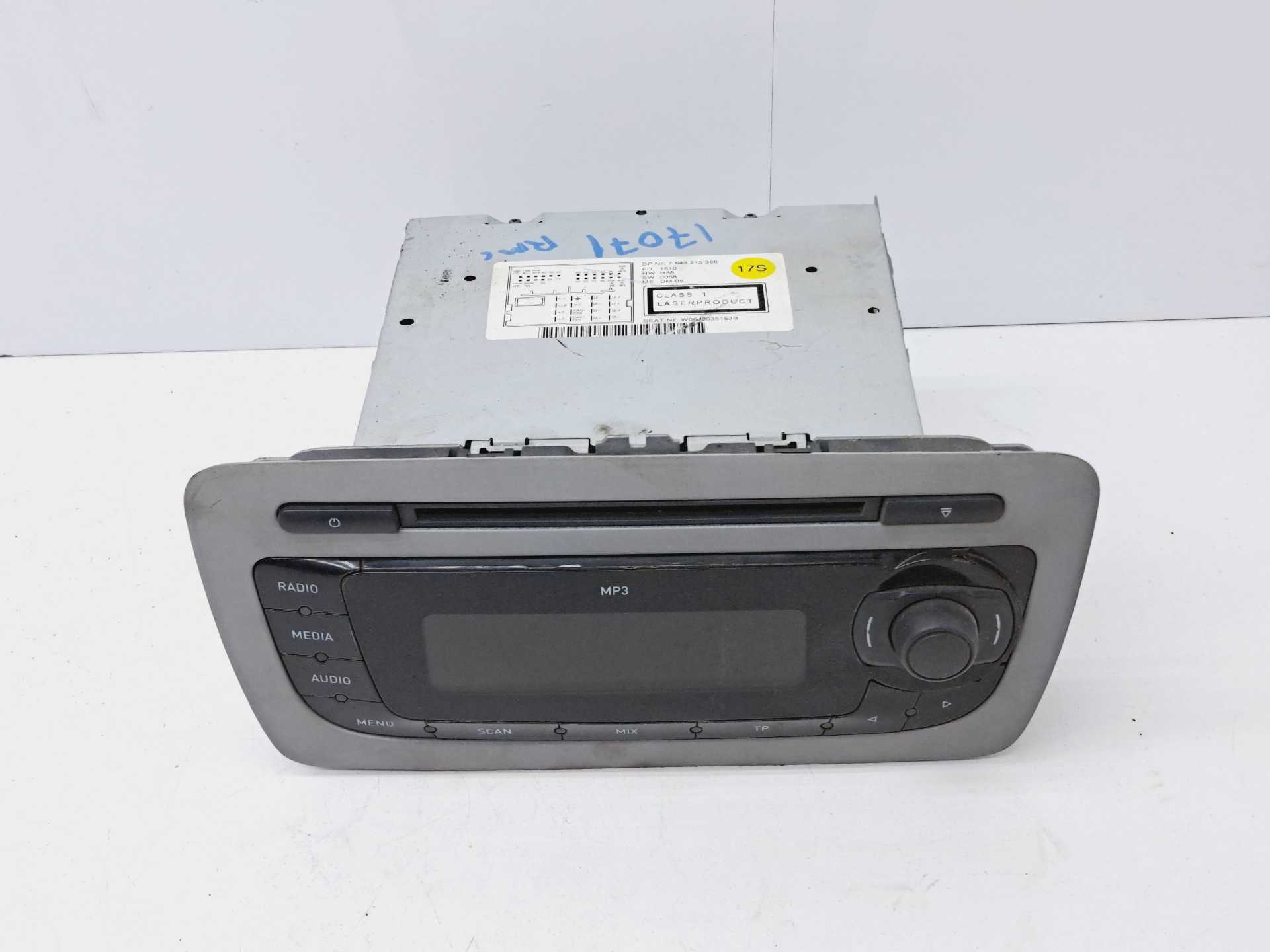 Recambio de sistema audio / radio cd para seat ibiza (6j5) reference referencia OEM IAM 6J0035153B  