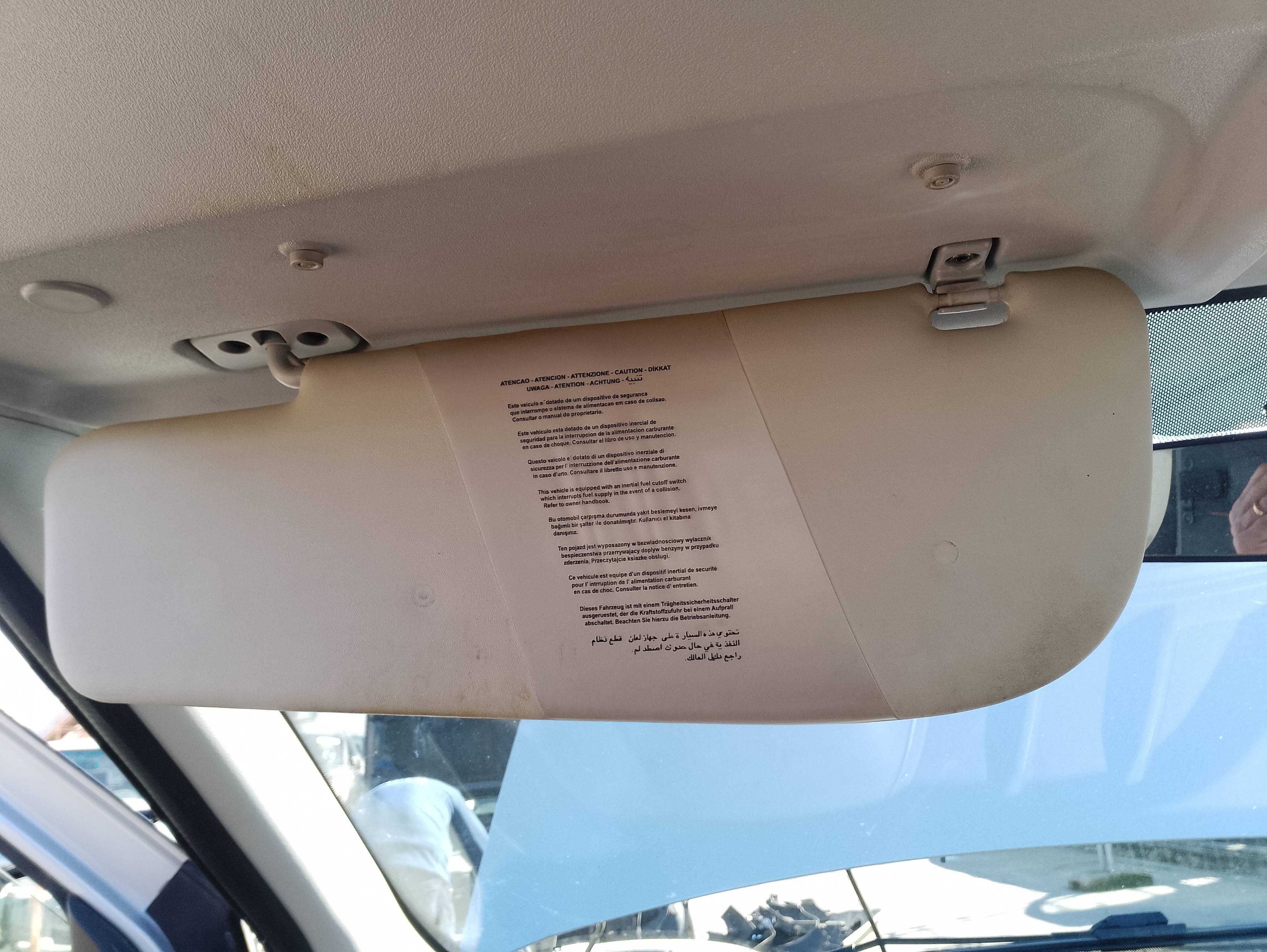 Recambio de parasol izquierdo para opel combo d expression l1h1 referencia OEM IAM   