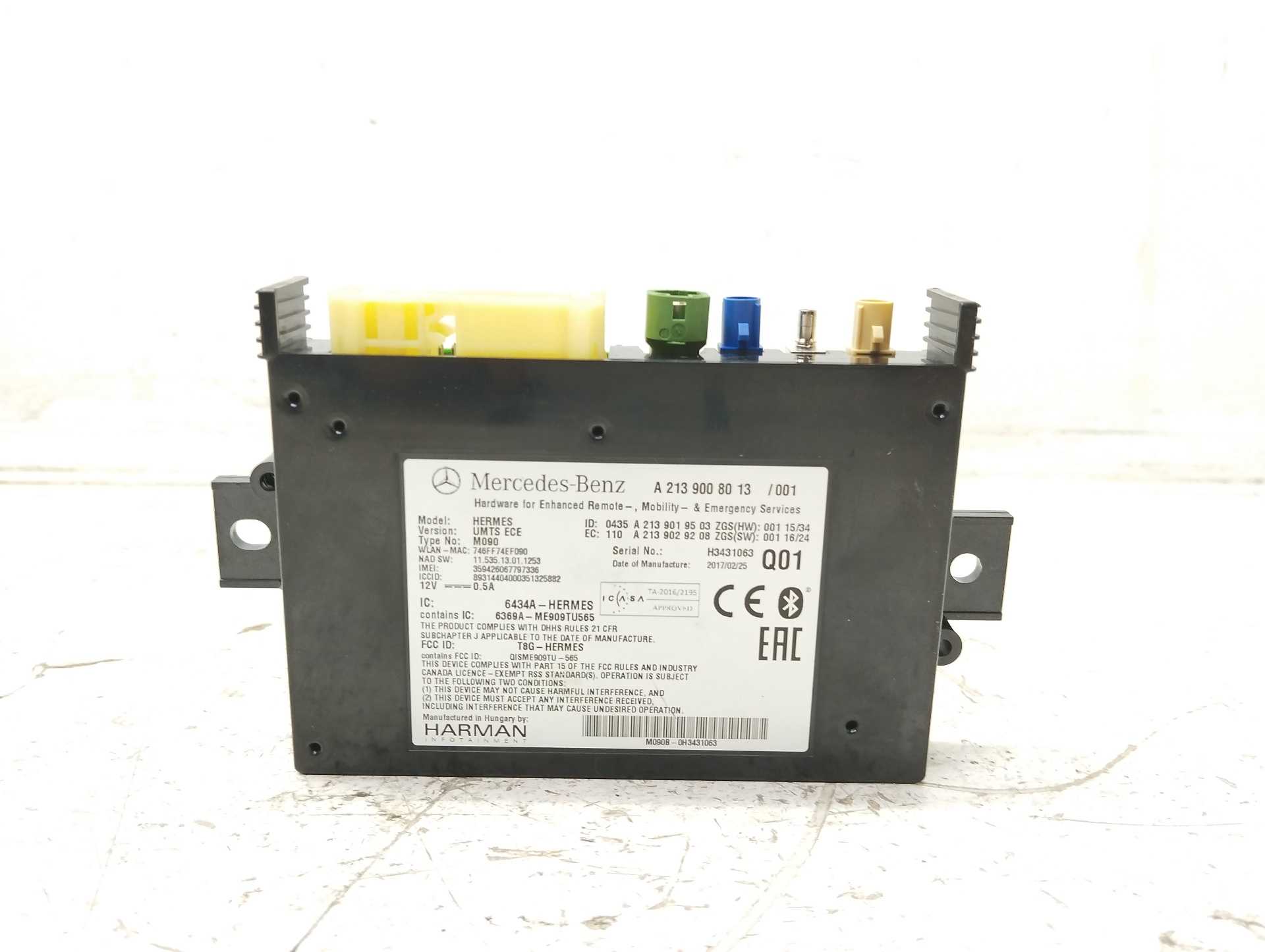 Recambio de centralita bluetooth para mercedes-benz clase gle (w166) gle 350 d 4matic referencia OEM IAM A2139008013 A2139019503