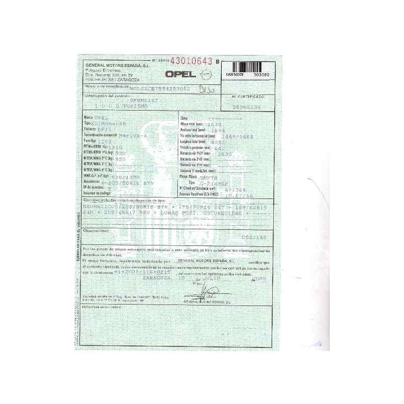 ALTERNADOR 13222930 0124325171 
