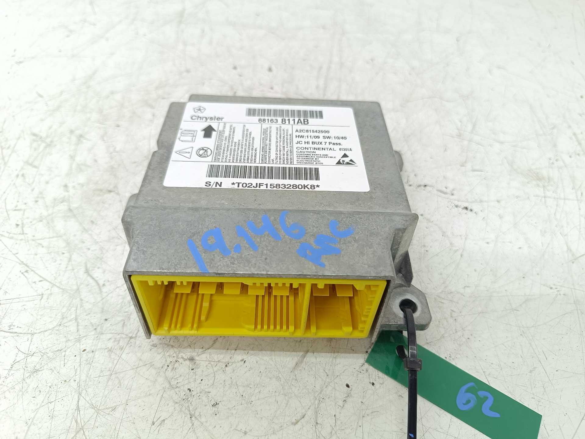 Recambio de centralita airbag para fiat freemont (345) urban referencia OEM IAM 68163811AB A2C81542500 