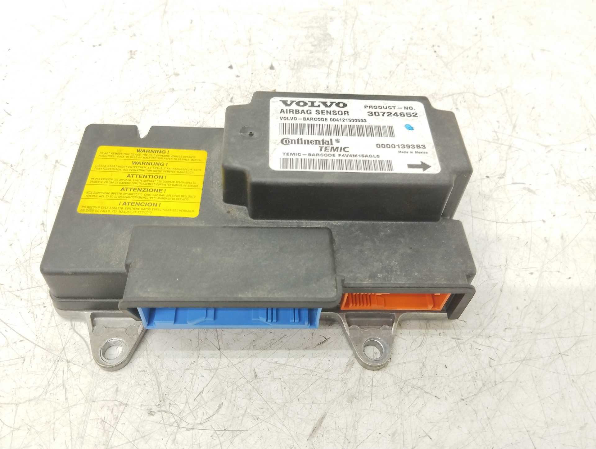 Recambio de centralita airbag para volvo v50 familiar 1.6 diesel cat referencia OEM IAM 30724652 00001393B3 
