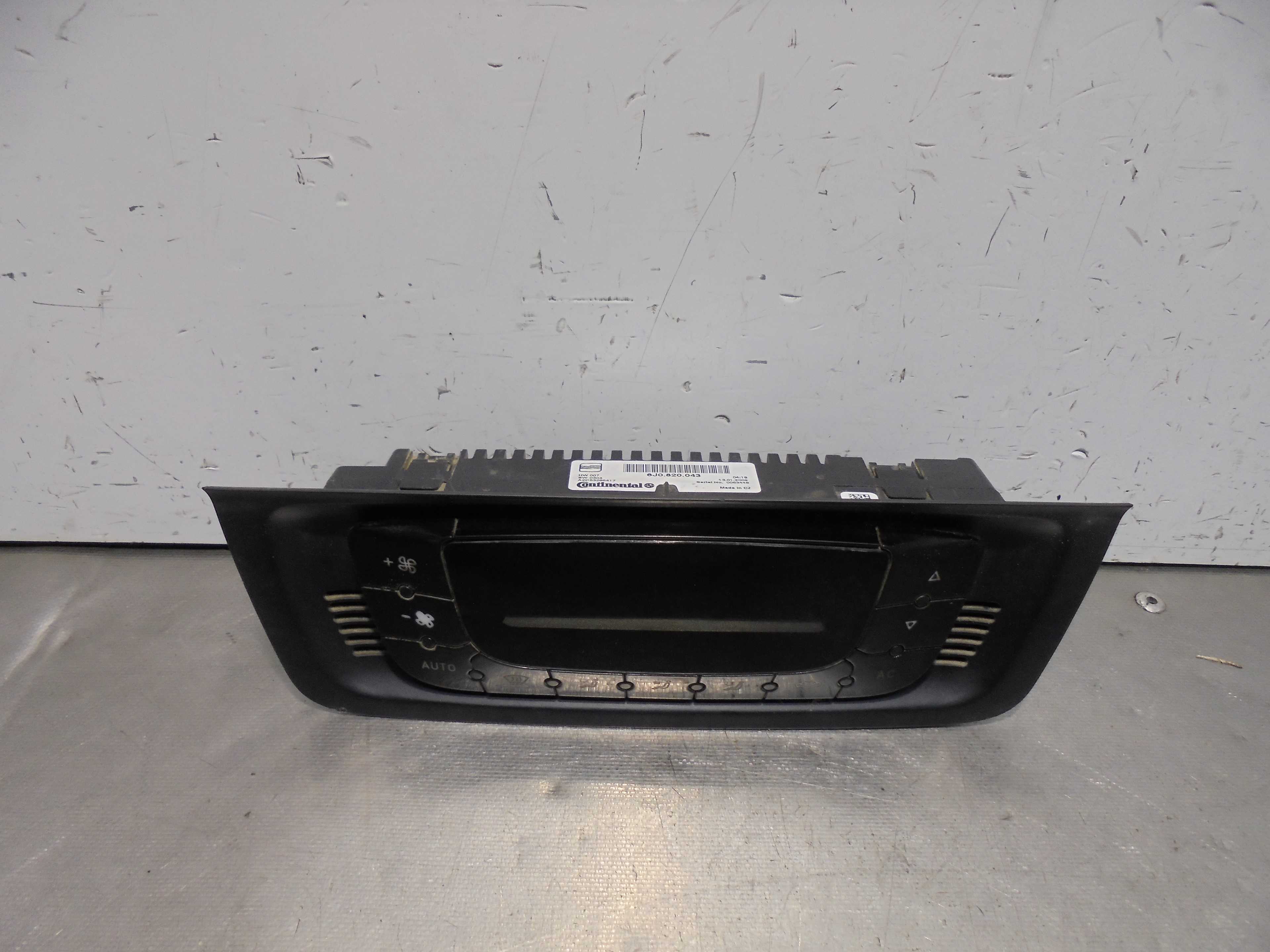 Recambio de mando climatizador para seat ibiza sc (6j1) 25 aniversario referencia OEM IAM 6J0820043 CONTINENTAL 