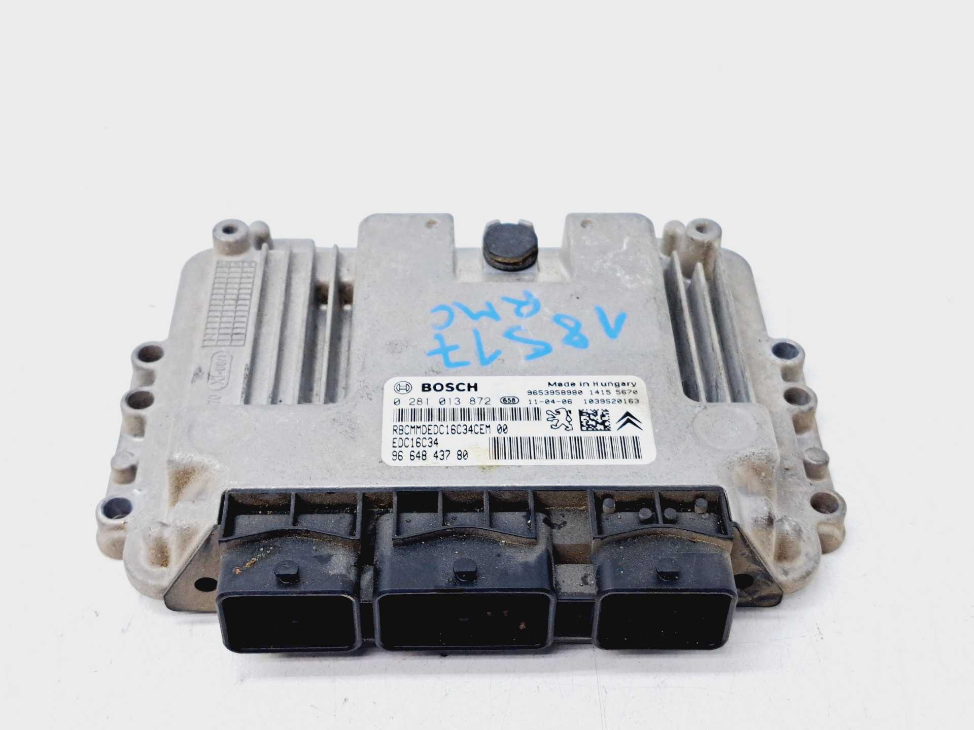 Recambio de centralita motor uce para citroën berlingo 1.6 16v hdi referencia OEM IAM 9664843780 0281013872 BOSCH