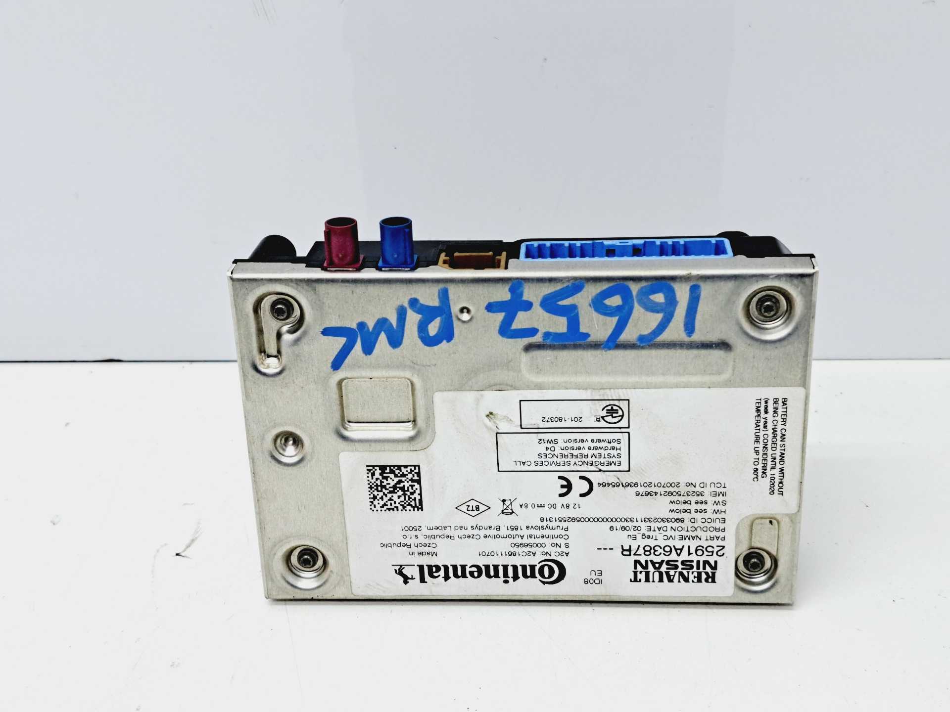 Recambio de centralita bluetooth para renault clio v edition one referencia OEM IAM 2591A6387R A2C1861110701 CONTINENTAL