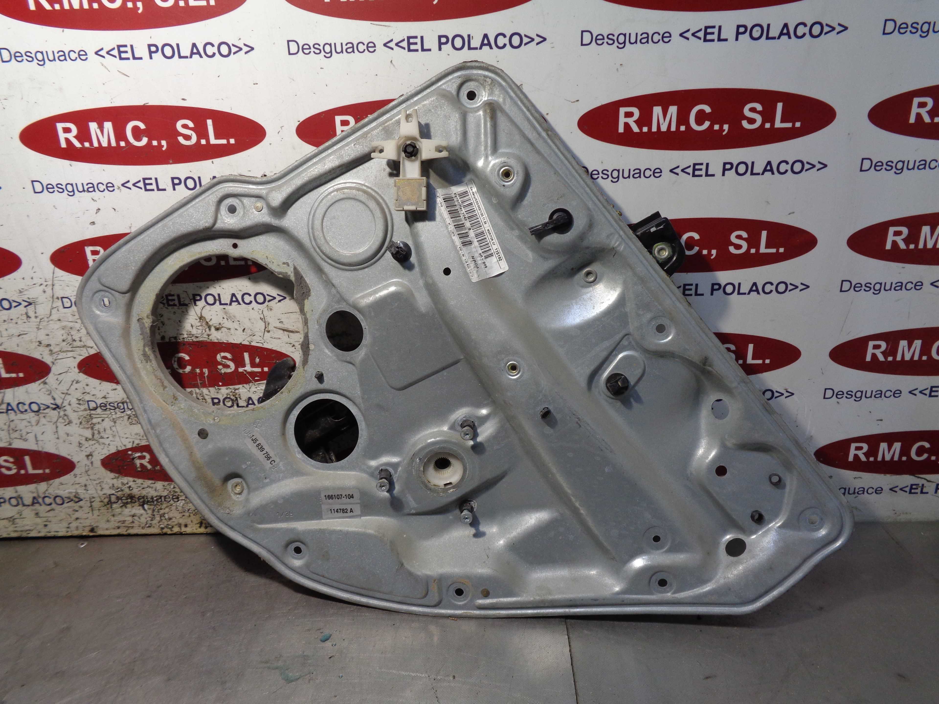 Recambio de elevalunas trasero derecho para volkswagen bora berlina (1j2) conceptline referencia OEM IAM 1J5839756  