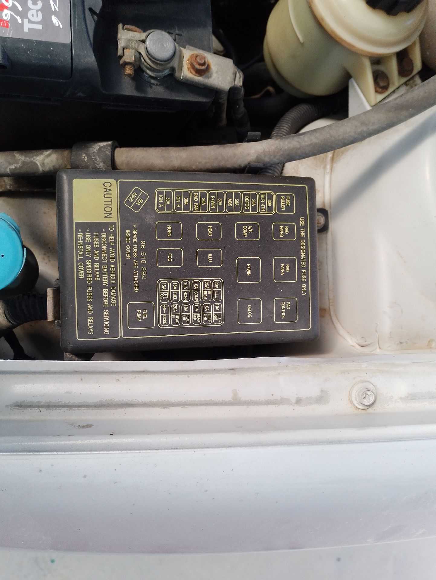 Recambio de caja reles / fusibles para daewoo lanos (klat) 1.3 referencia OEM IAM   