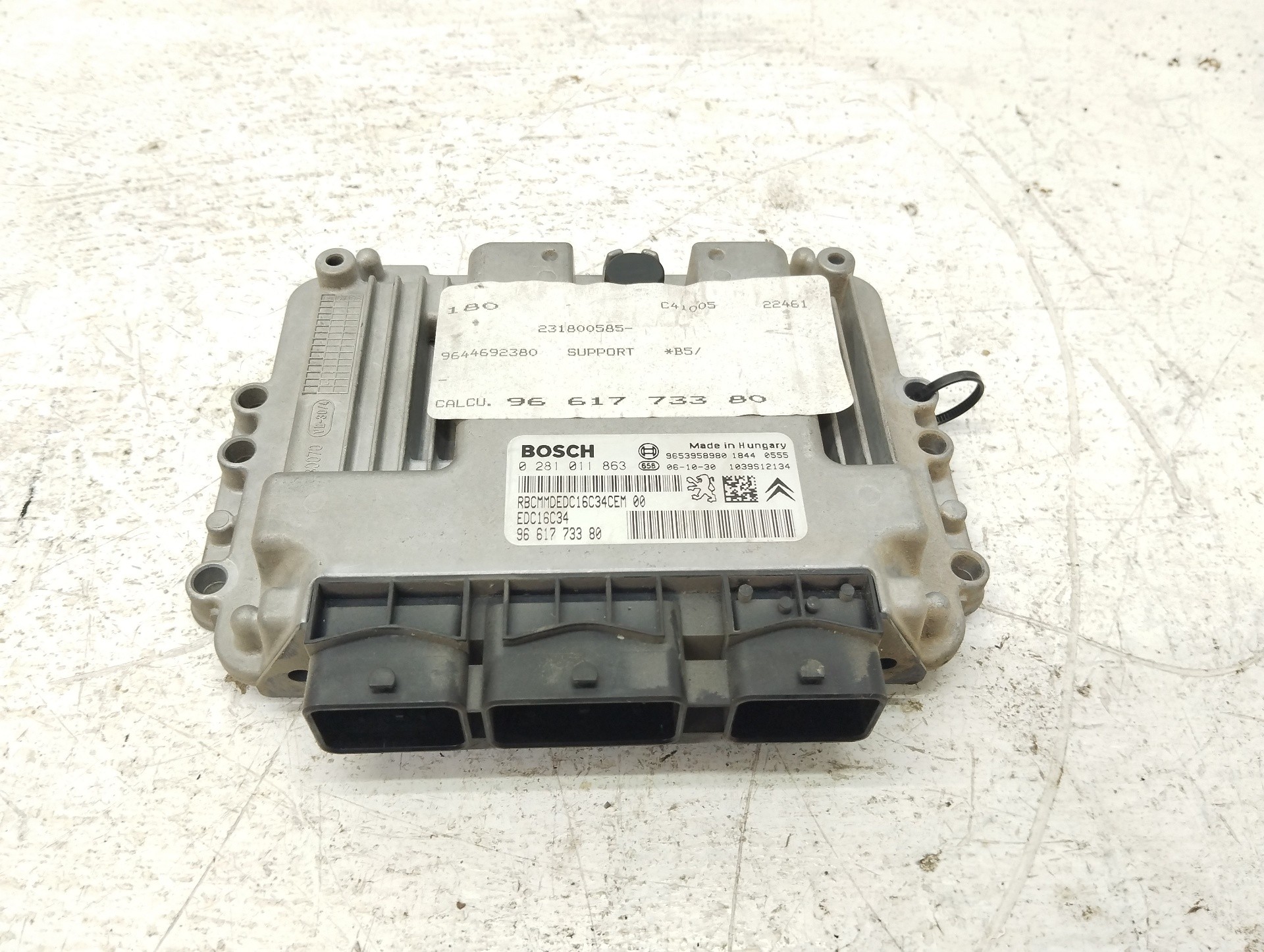 Recambio de centralita motor uce para citroën c4 berlina collection referencia OEM IAM 9661773380 0281011863 9653958980