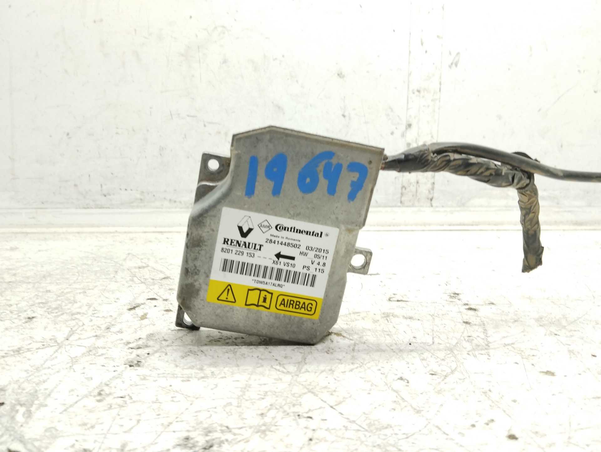 Recambio de centralita airbag para renault kangoo profesional referencia OEM IAM 8201229153 2841448502 