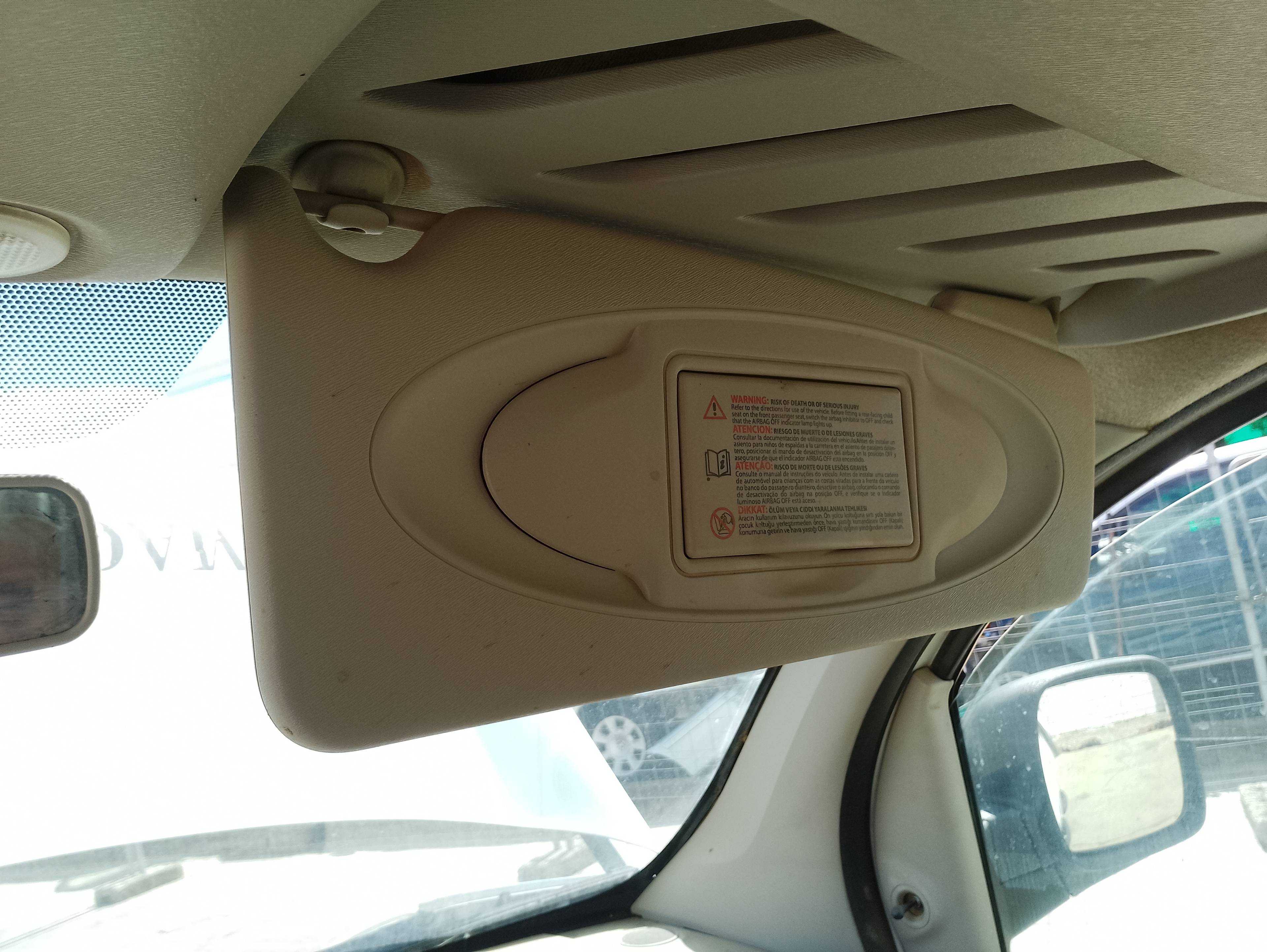 Recambio de parasol derecho para renault kangoo dynamique referencia OEM IAM   
