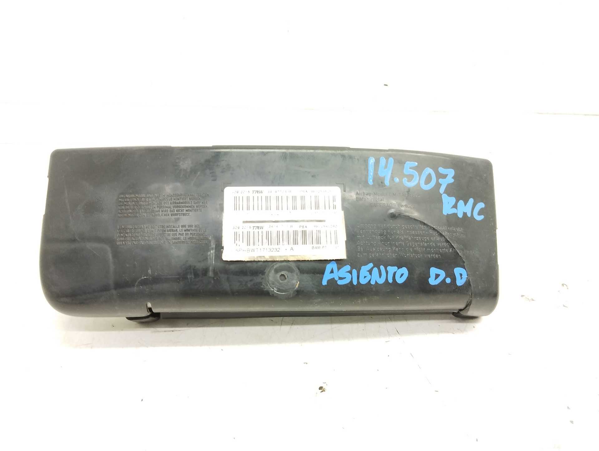 Recambio de airbag lateral derecho para peugeot 2008 (--.2013) active referencia OEM IAM 9802546280  